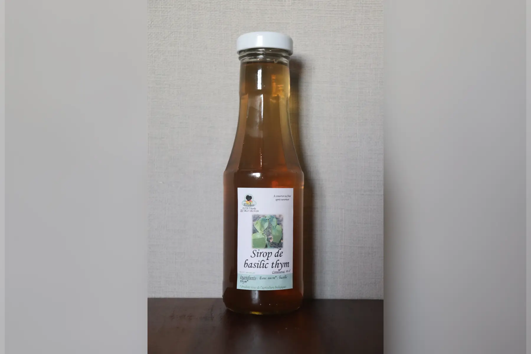 sirop de basilic thym