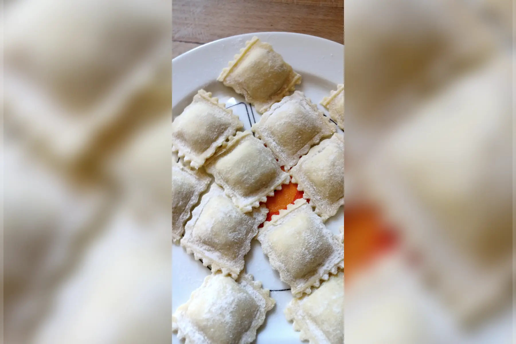 ravioli bleu de gex noix et poires
