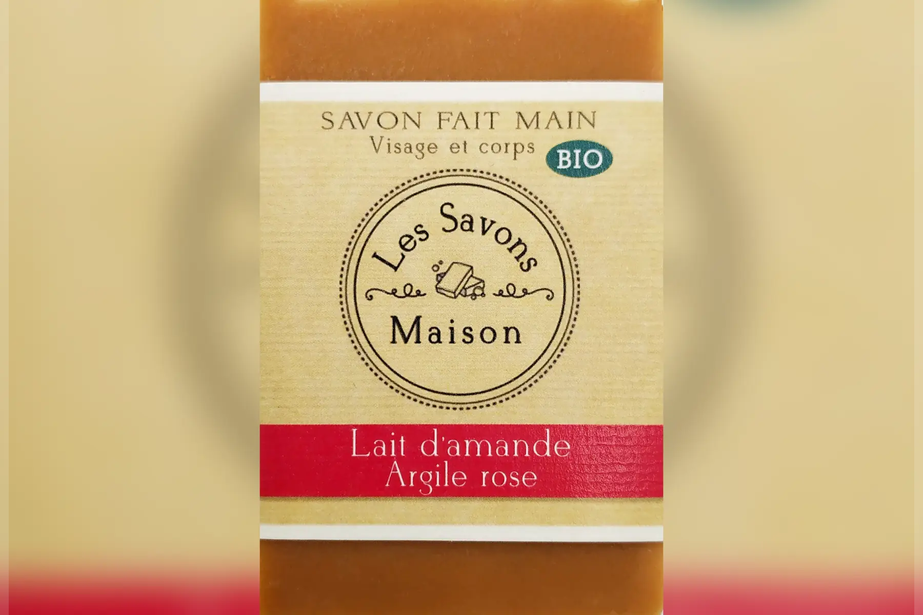 savon lait d'amande-argile rose 100g