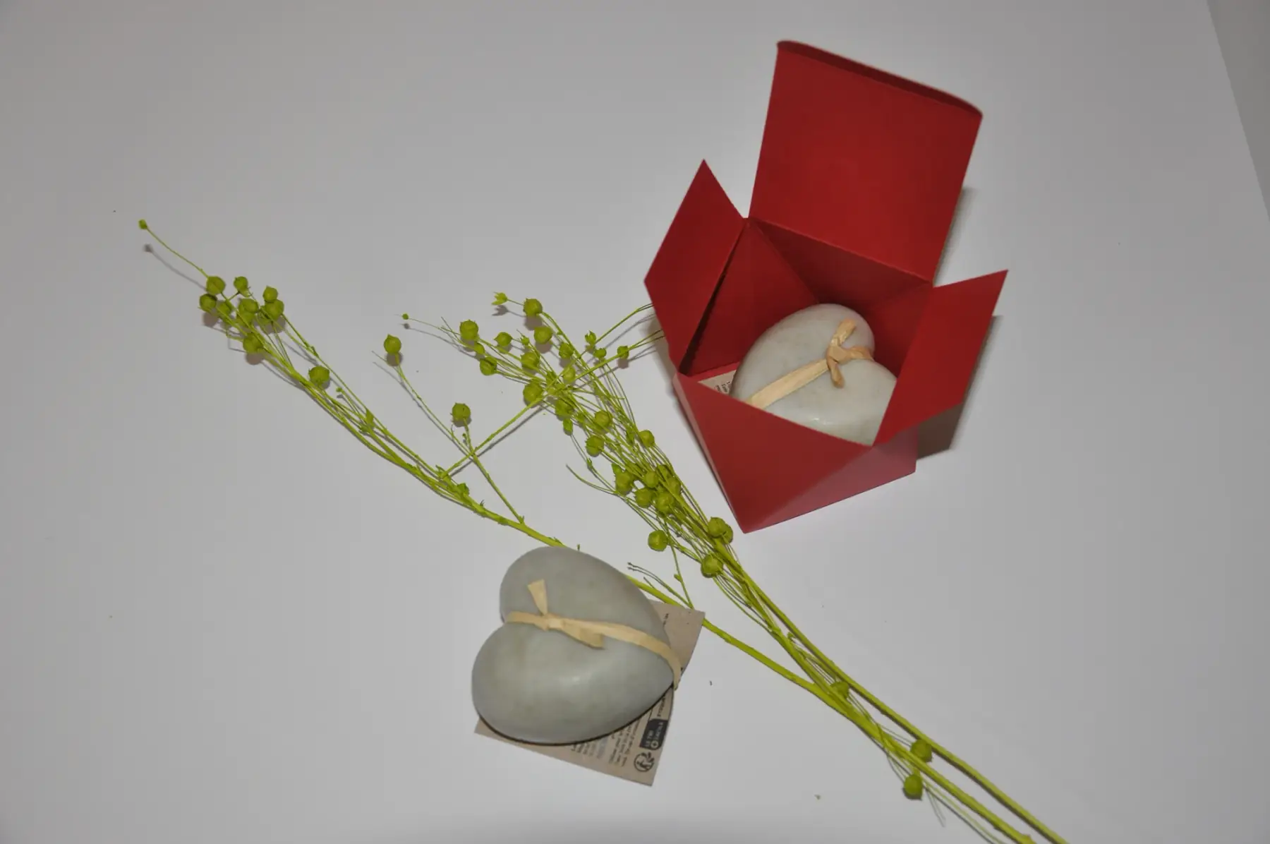 coffret savon gros coeur menthe&eucalyptus