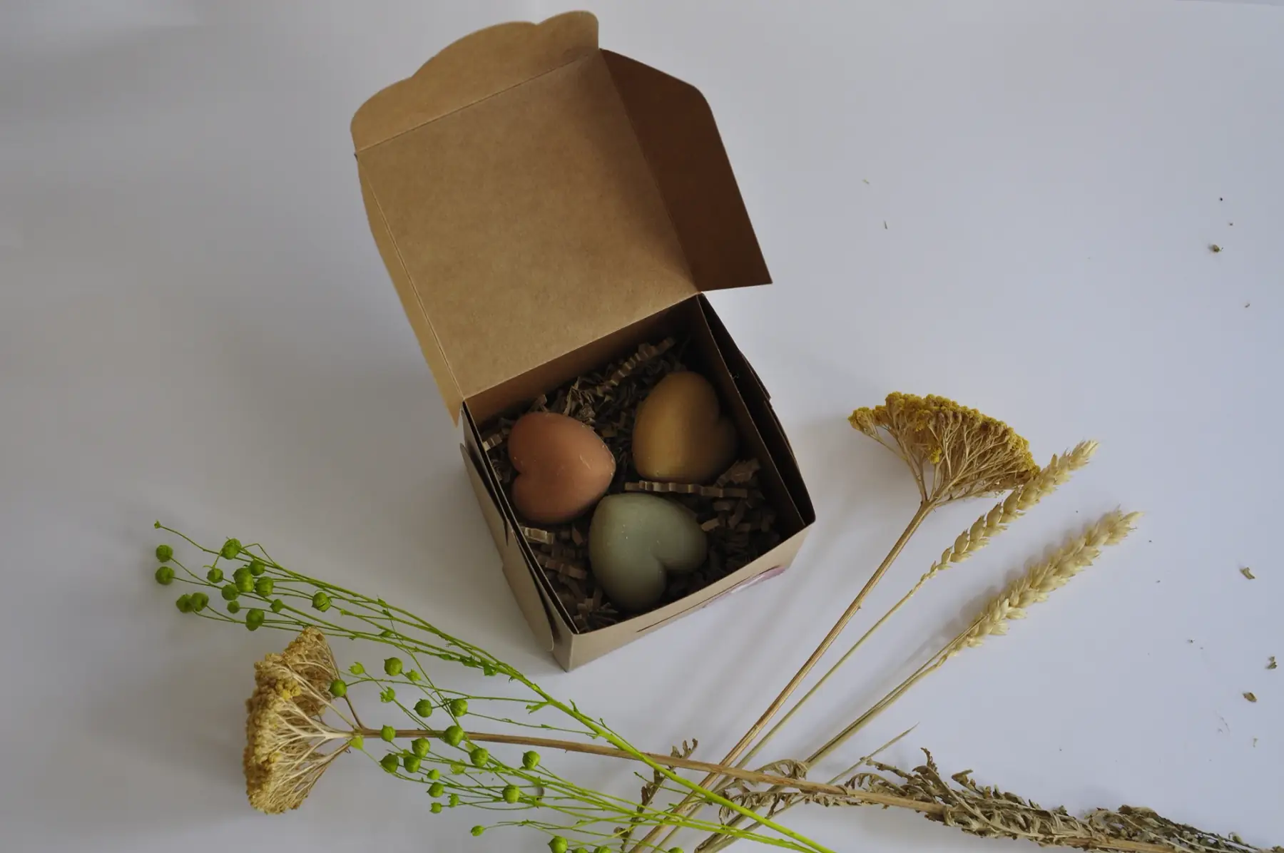 coffret "petits coeurs" gamme "nature"