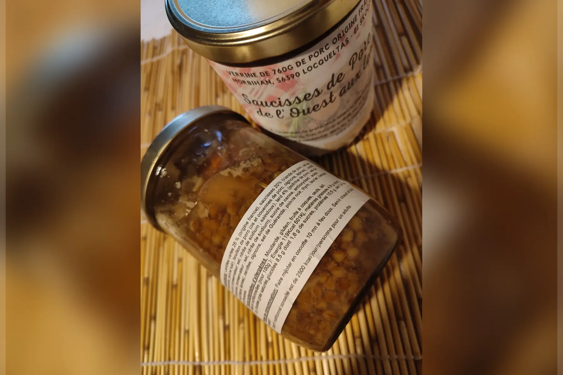 saucisses de pbo et ses lentilles