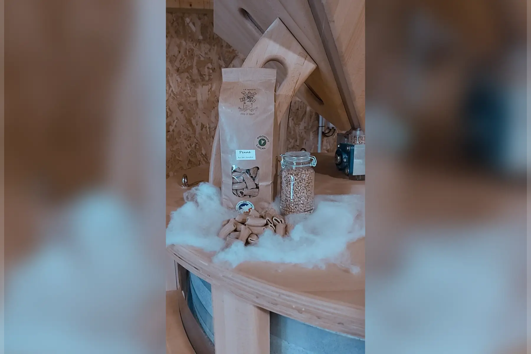 pâtes à base de blé tendre (farine t80) penne