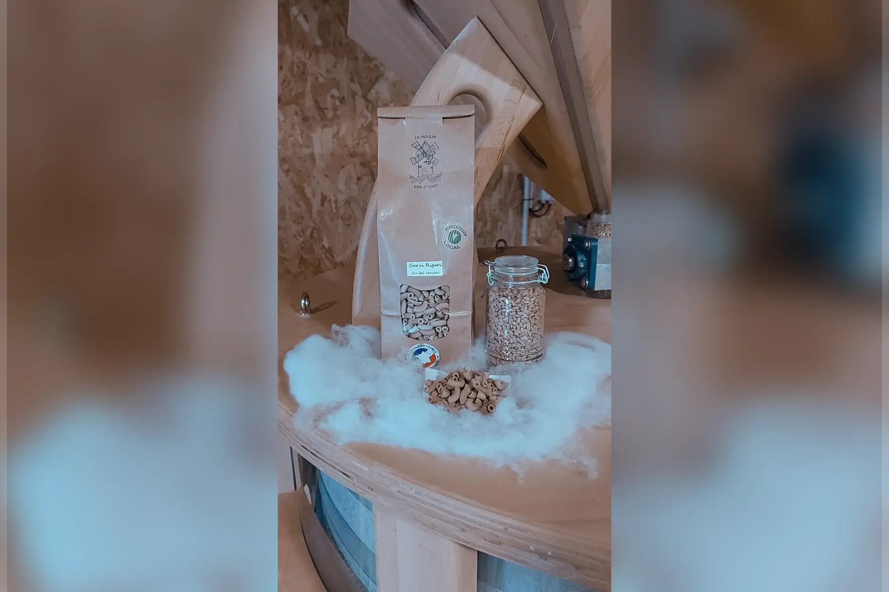 pâtes à base de blé tendre (farine t80) curvi rigati