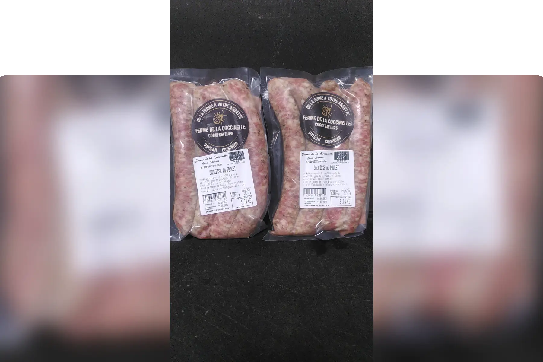 saucisse de poulet - environ 300 g