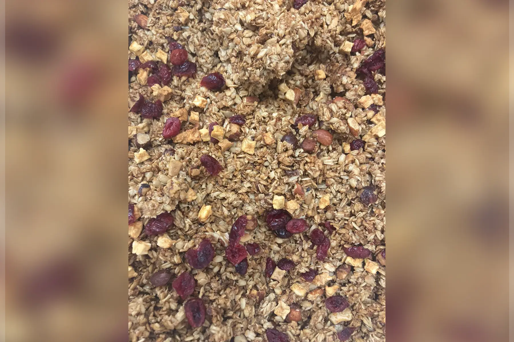 Granola pommes cannelle cranberries