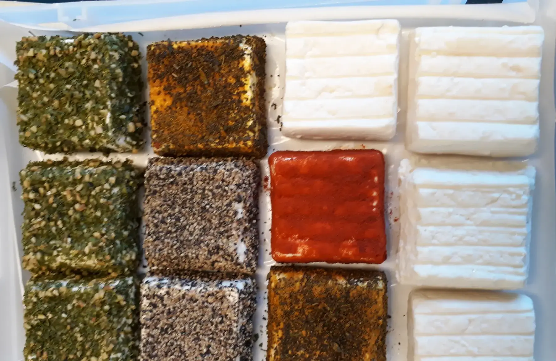 carré frais au curry pavot