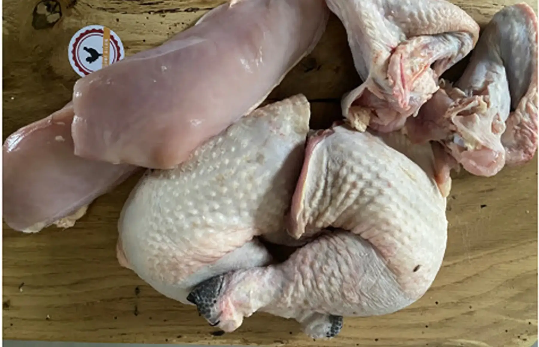 poulet fermier découpé 1.4kg