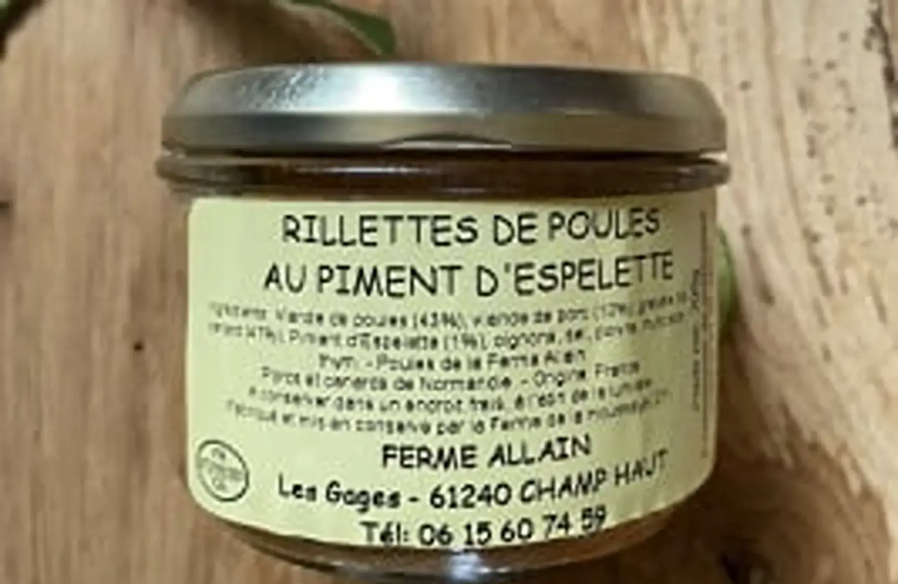 rillettes de poule au piment d'espelette