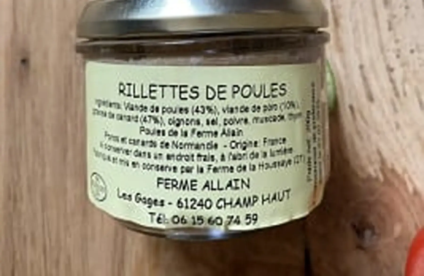 rillettes de poule nature