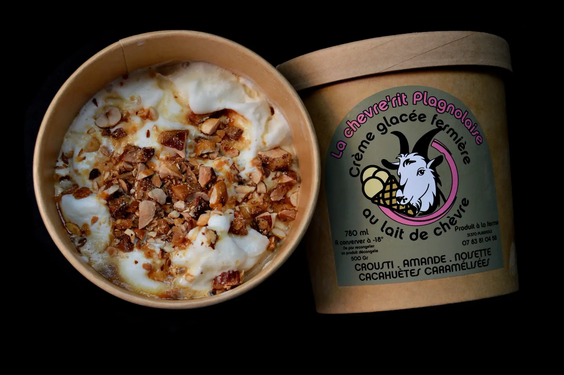 Glace de chèvre Crousti