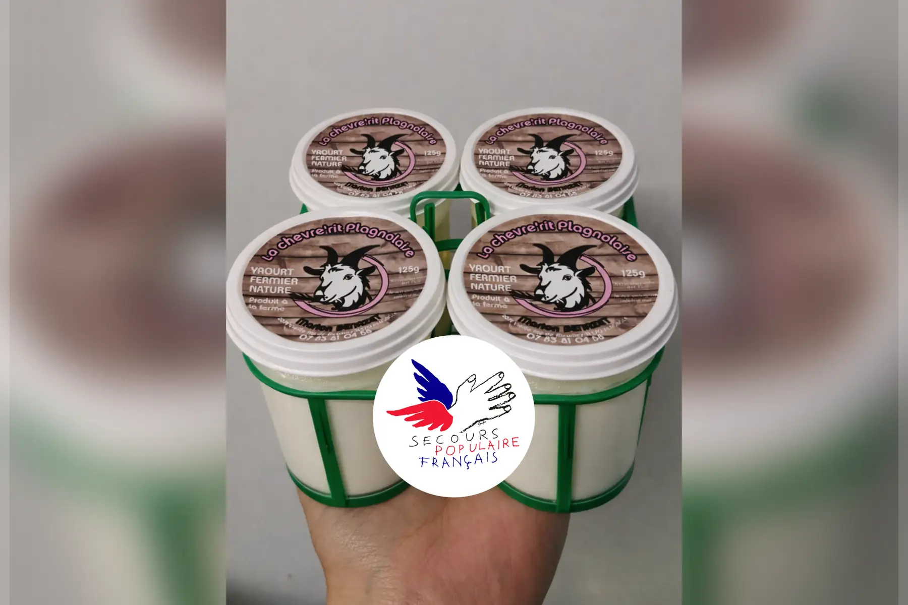 Yaourt nature x 4 Secours Populaire