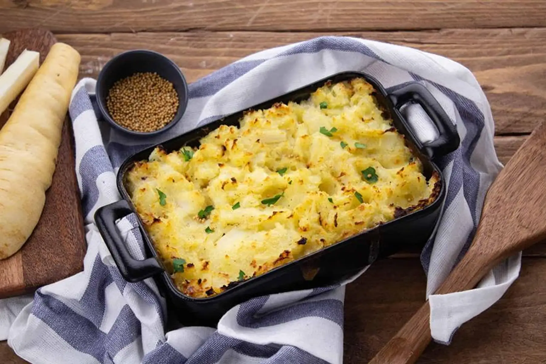 Parmentier de merlan et butternut