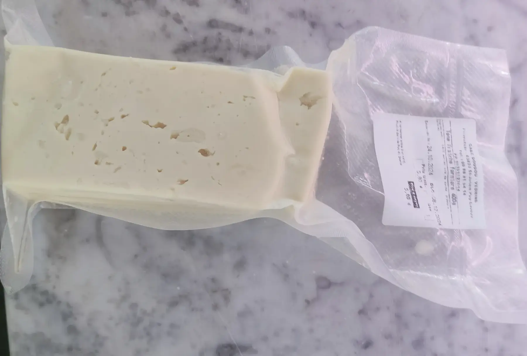 tome fraîche de vache 400 grs