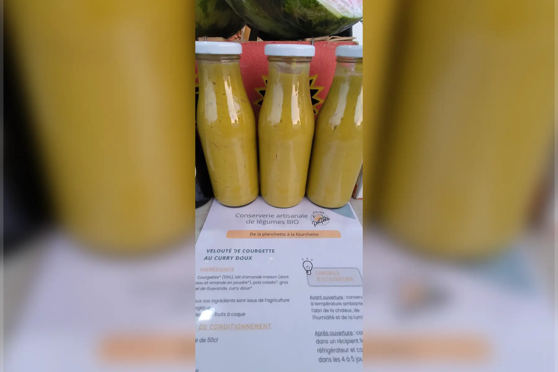 Velouté de courgette au curry doux