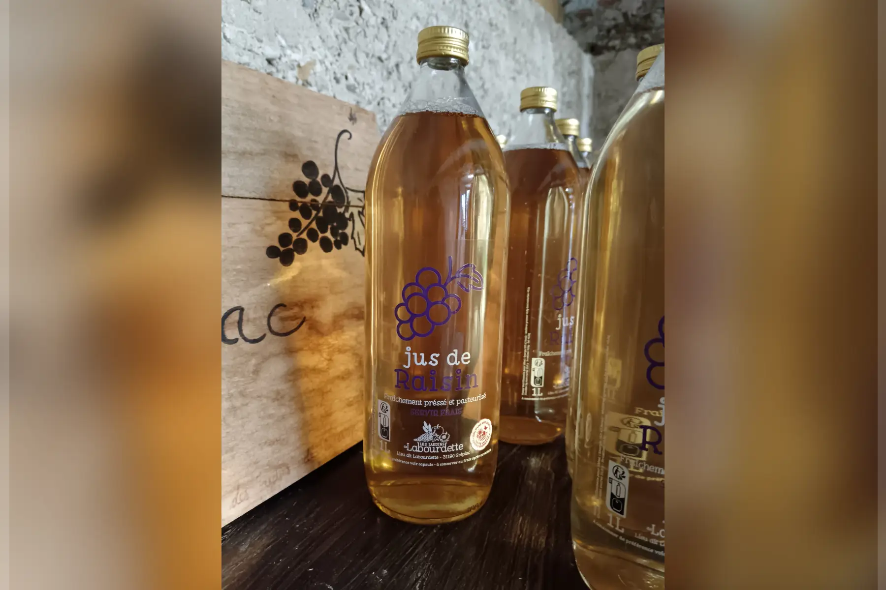 Jus de raisin HVE 1L filtré