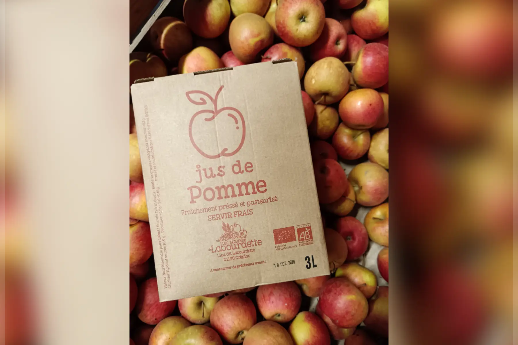 Cubi 3L jus de pomme Bio