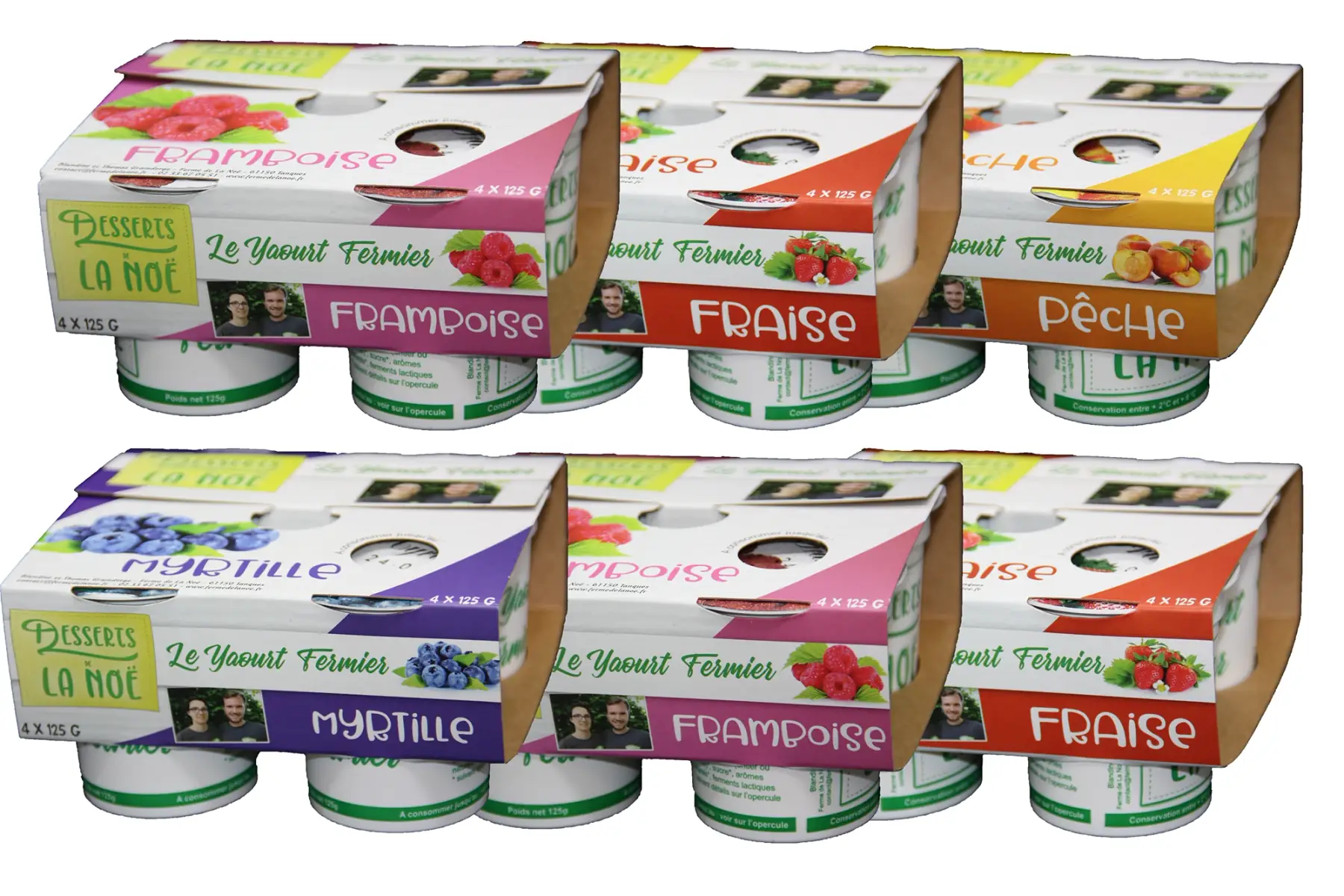 panier 6 packs de yaourts aromatisés