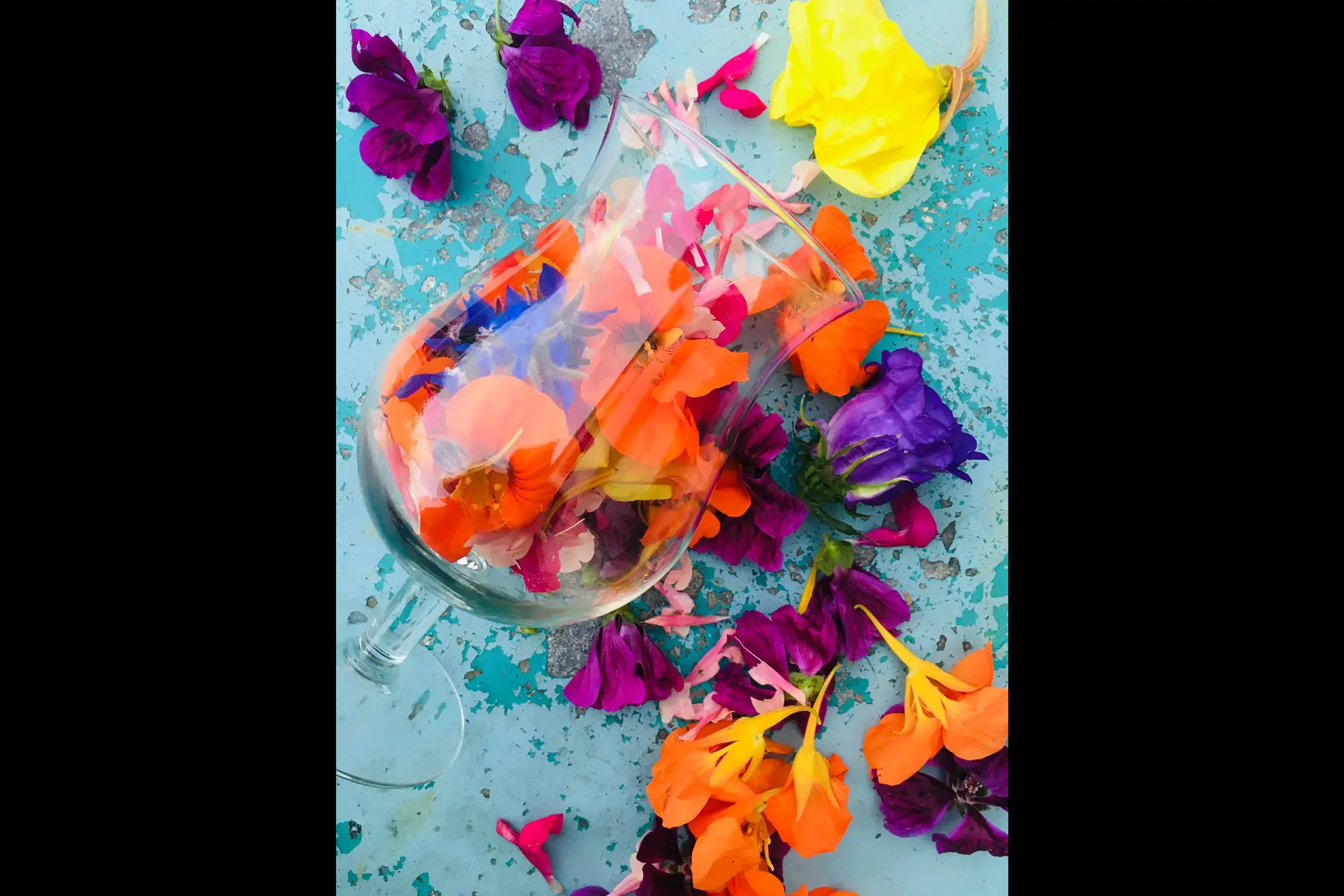 bocal de fleurs comestibles