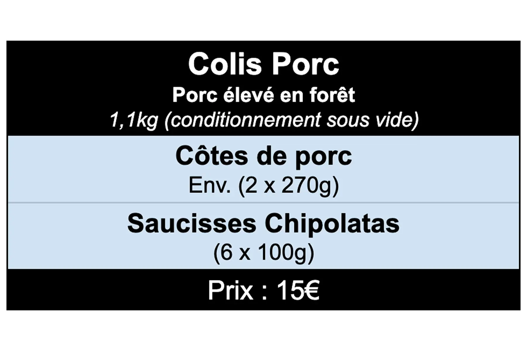 Colis Porc