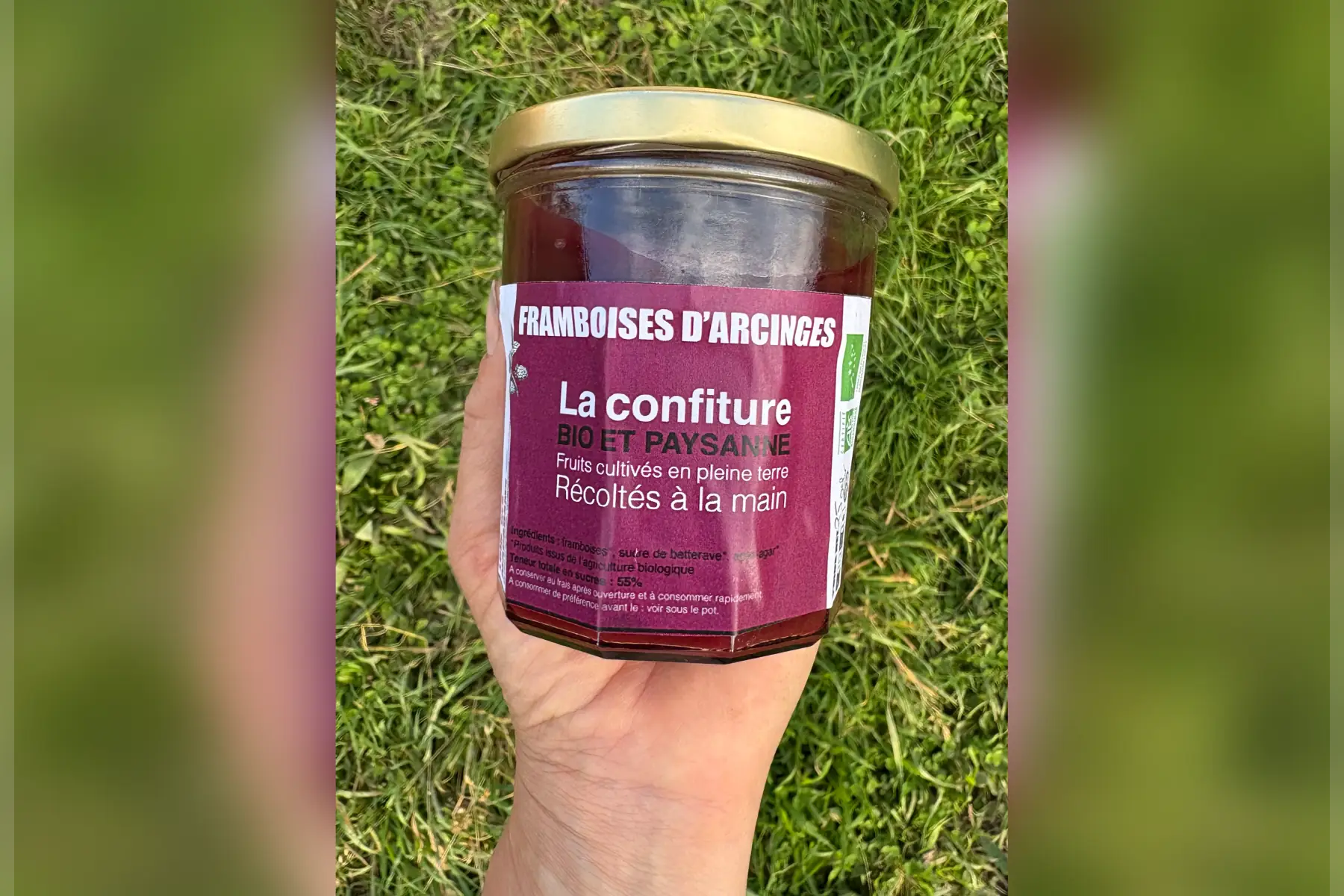 Confiture de framboises 350g