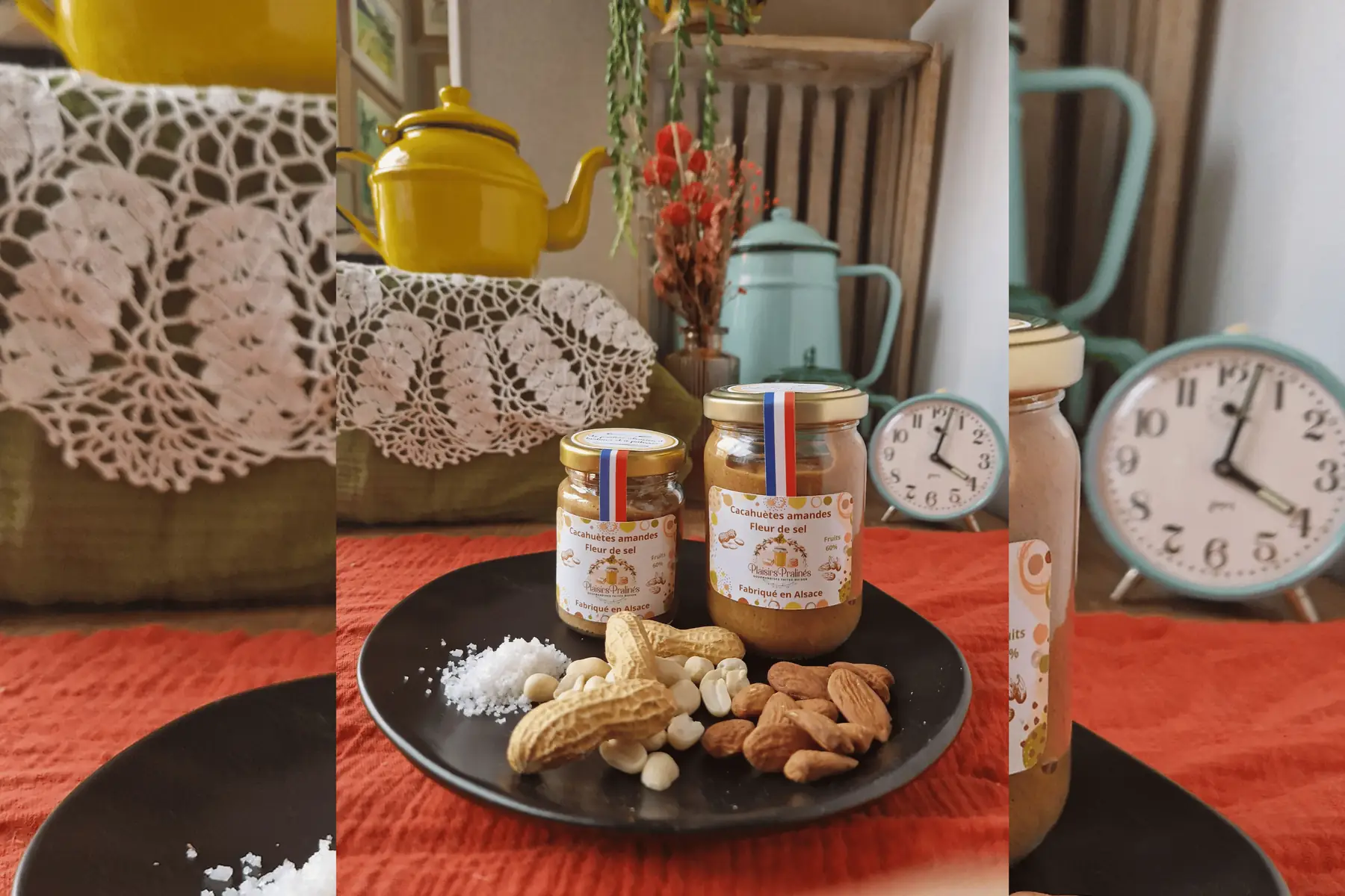 praliné cacahuètes amandes fleur de sel