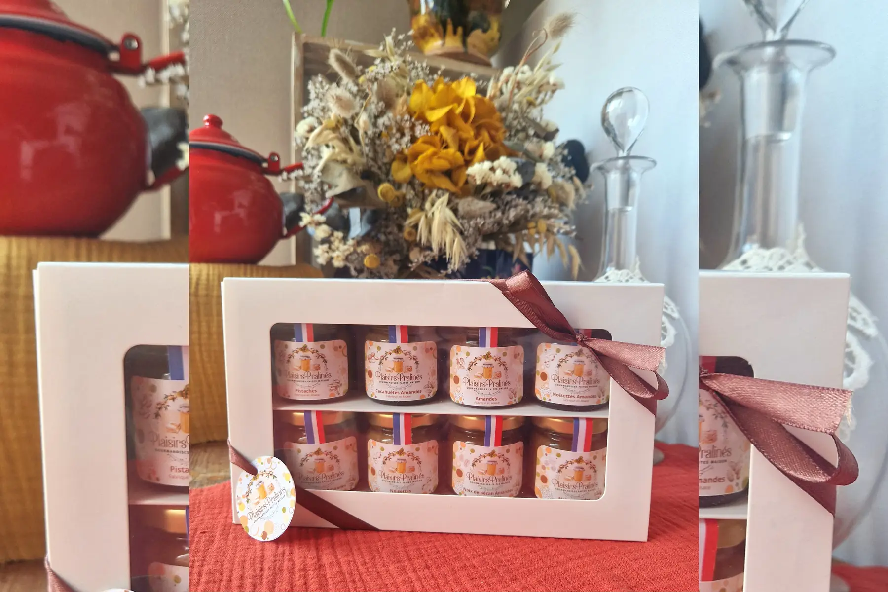 coffret découverte 8 pots de pralinés 40g