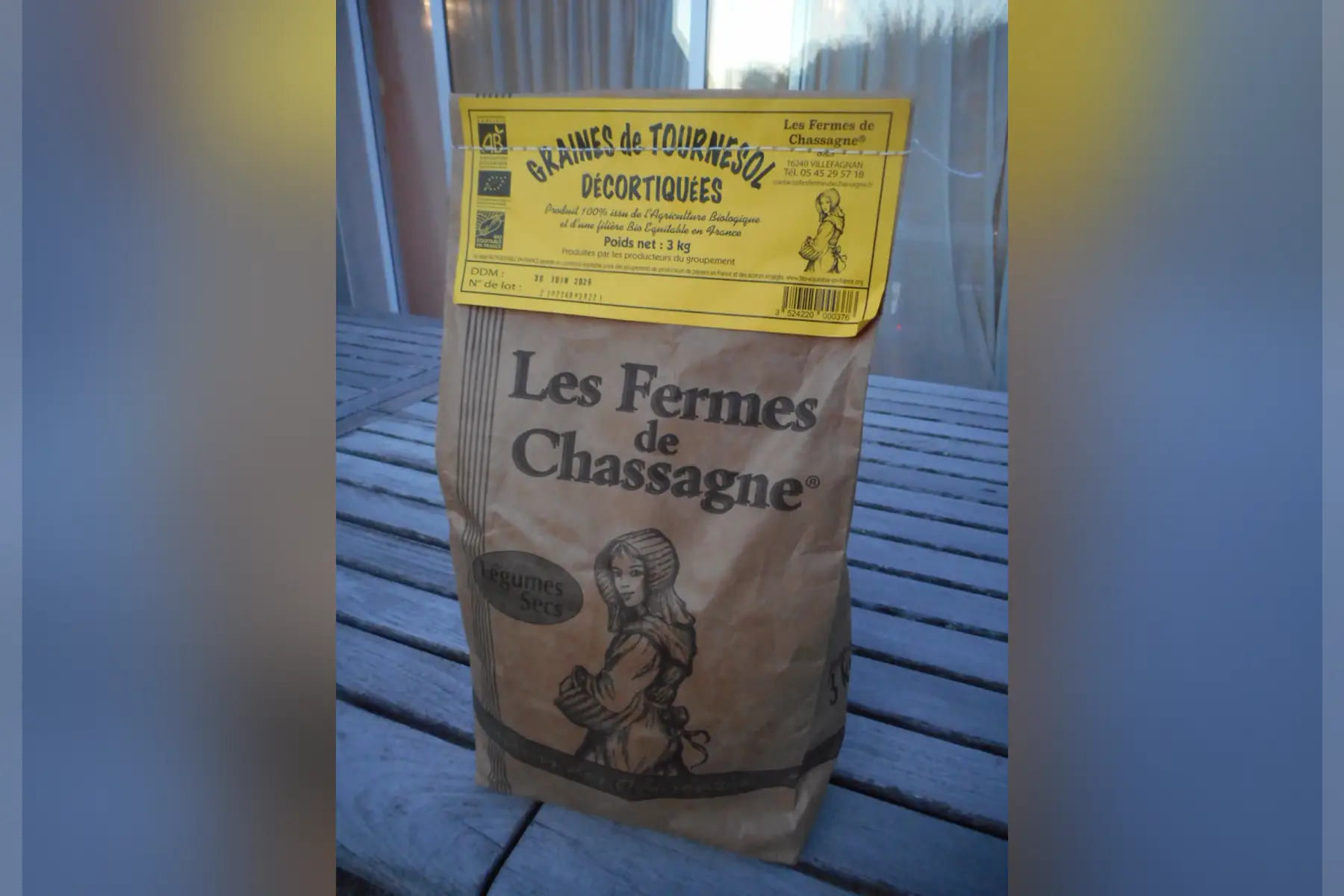 graines de tournesol décortiquées bio 3kg