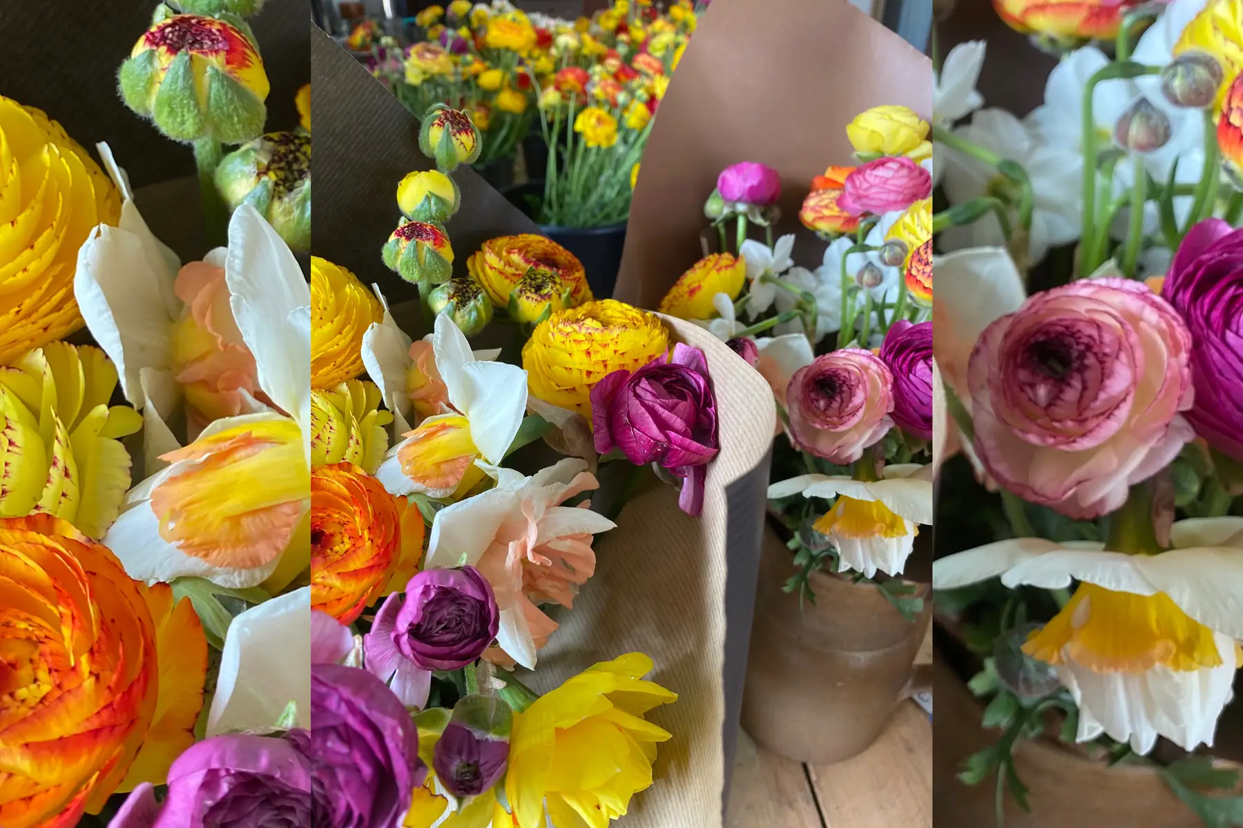 Bouquet de fleurs saisons (petit, moyen ou grand)