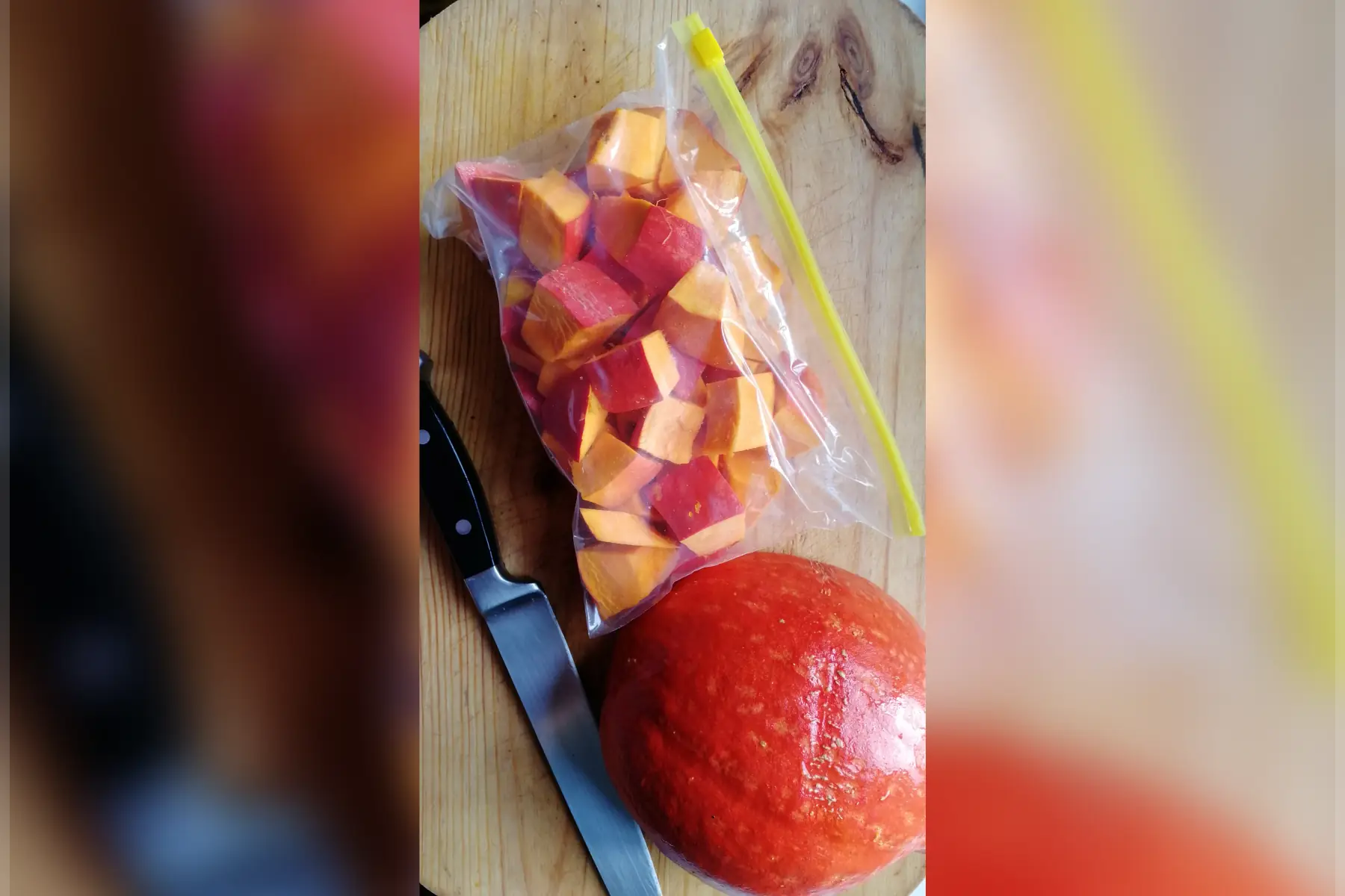 Courge potimarron cubes