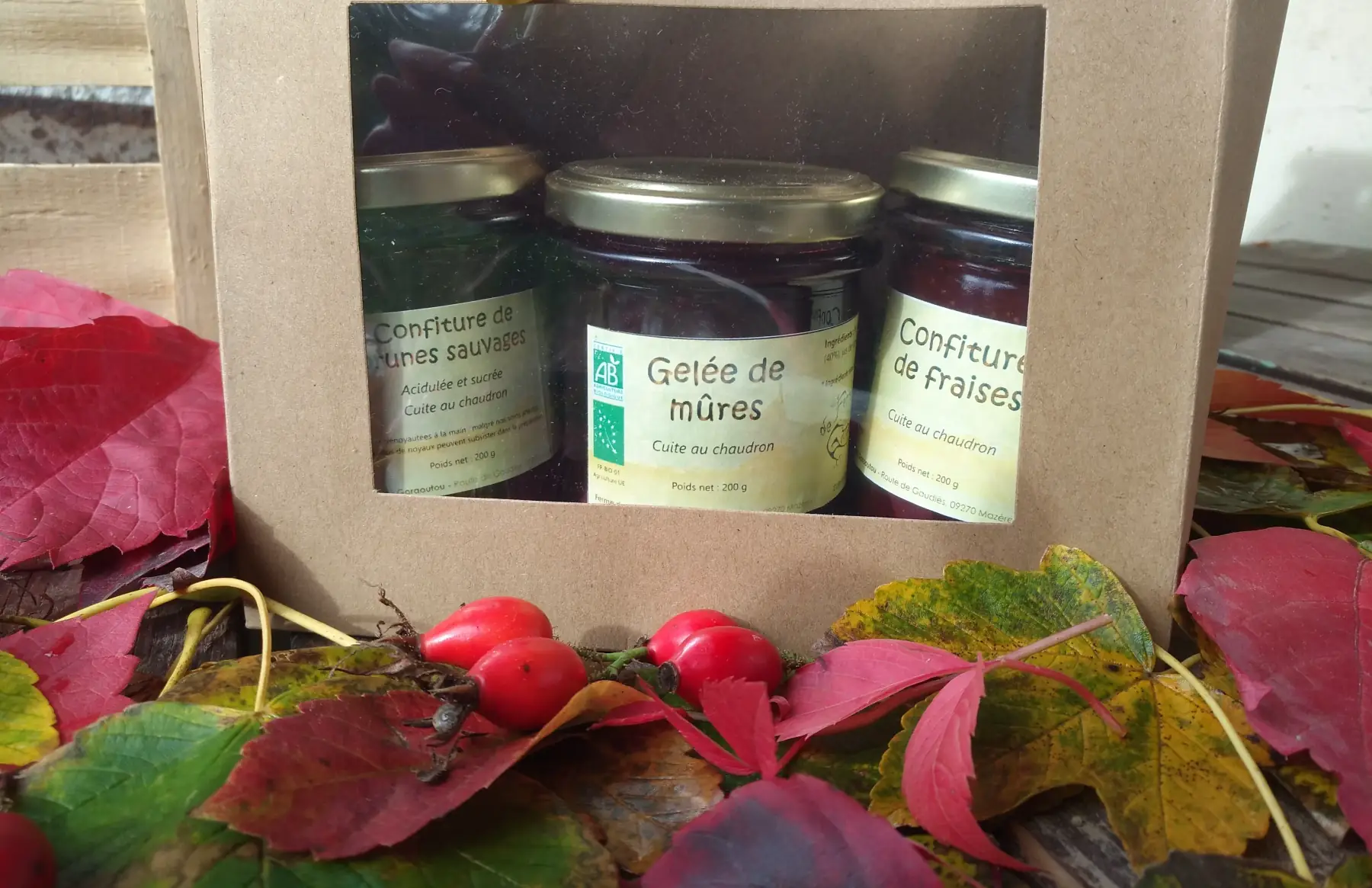 Pochette cadeau confitures et gelées -> voir description