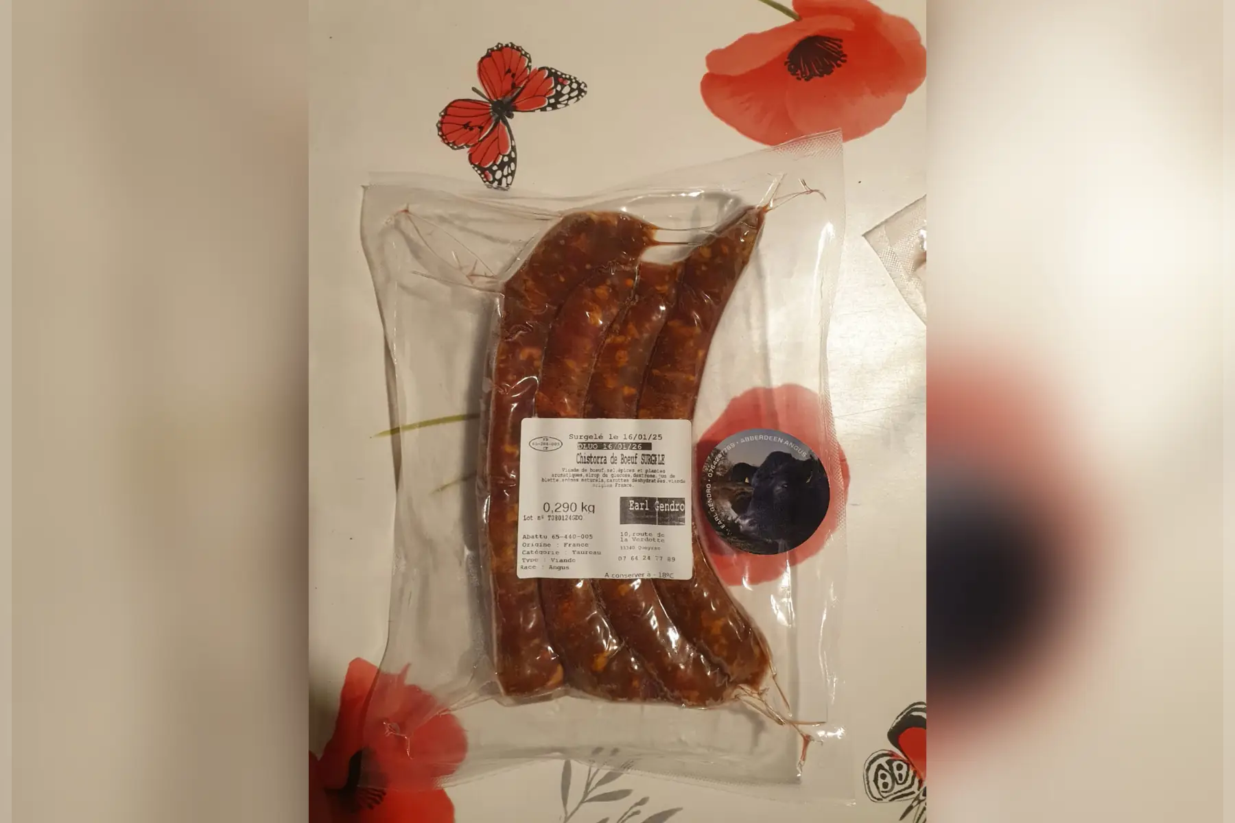 Chistora de boeuf Angus