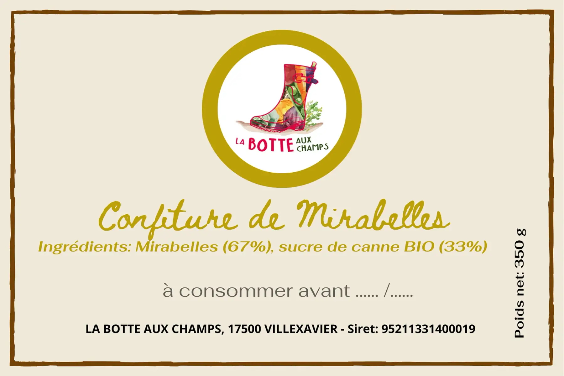 Confiture MIRABELLE