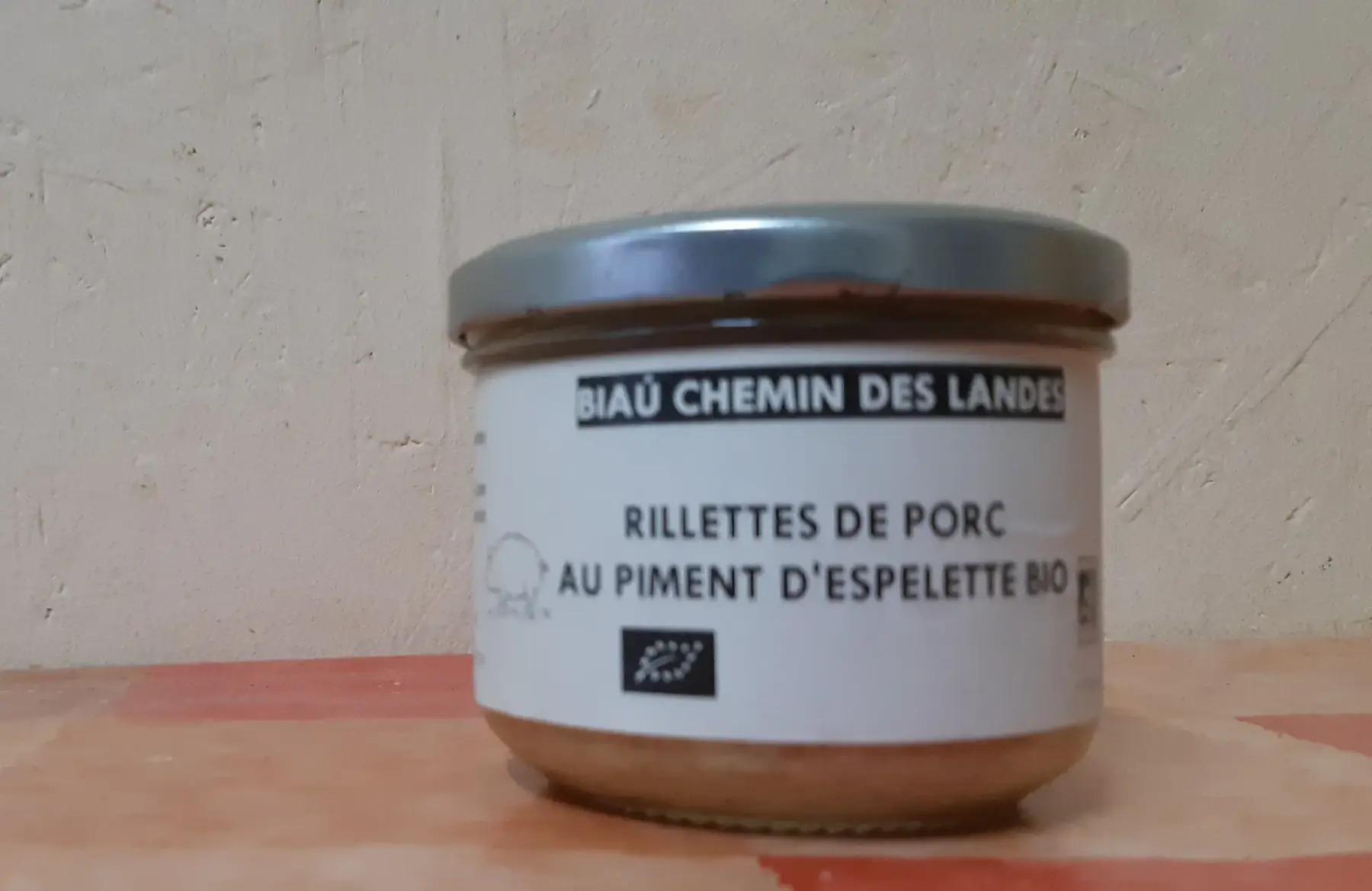 Verrine de rillettes au piment d'Espelette bio