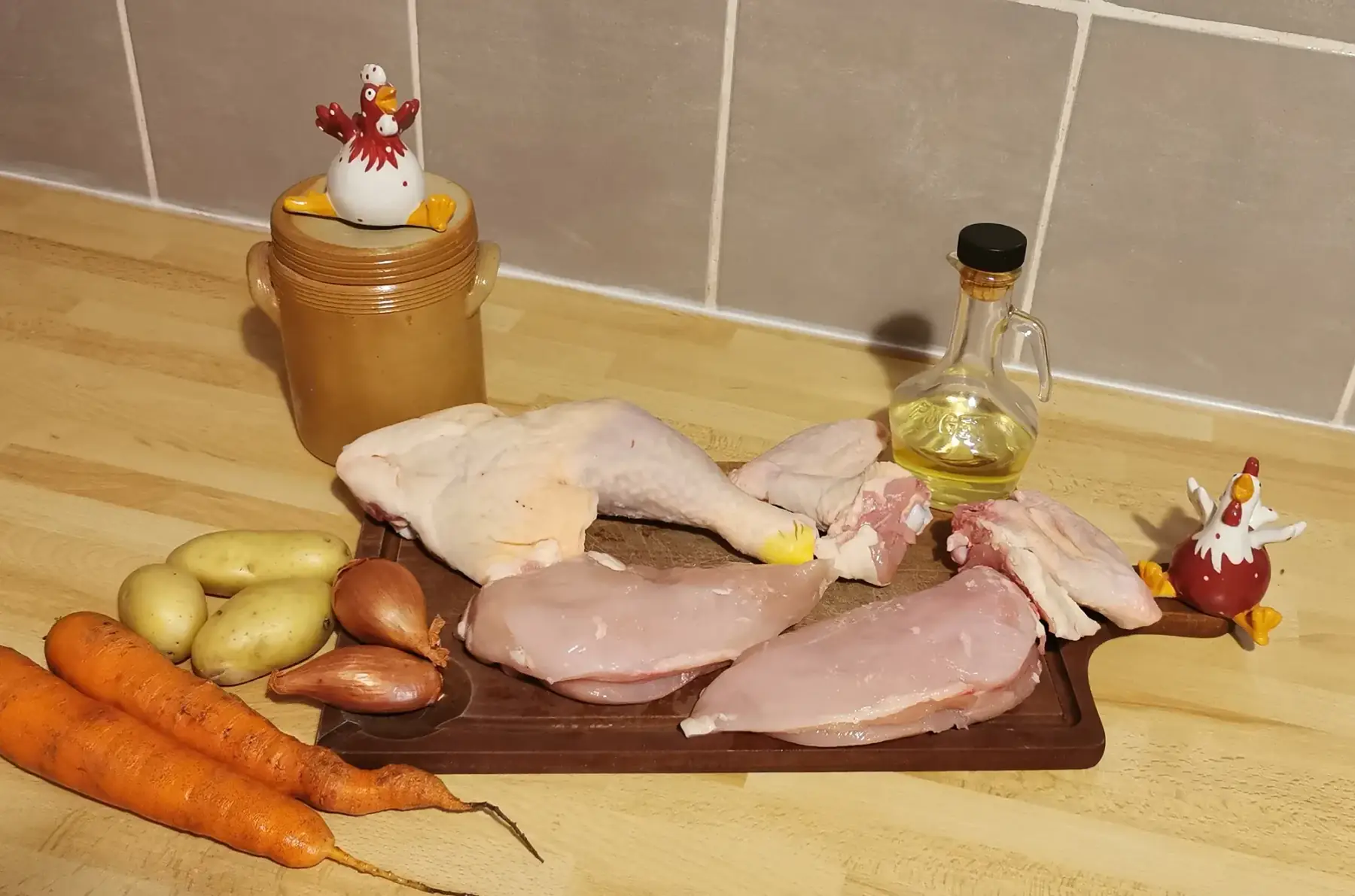 Poulet Entier Découpé en morceau