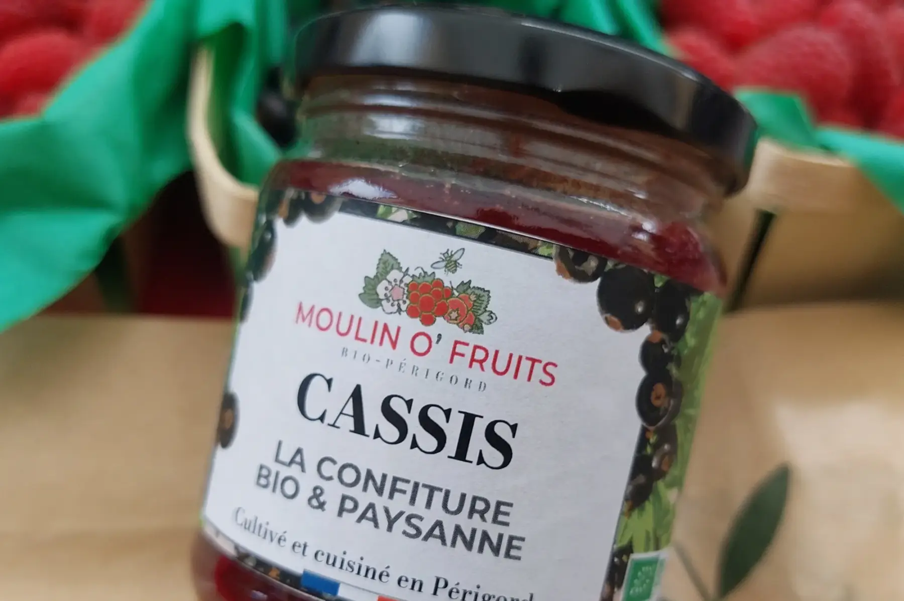 Confiture Cassis Bio sans pépins