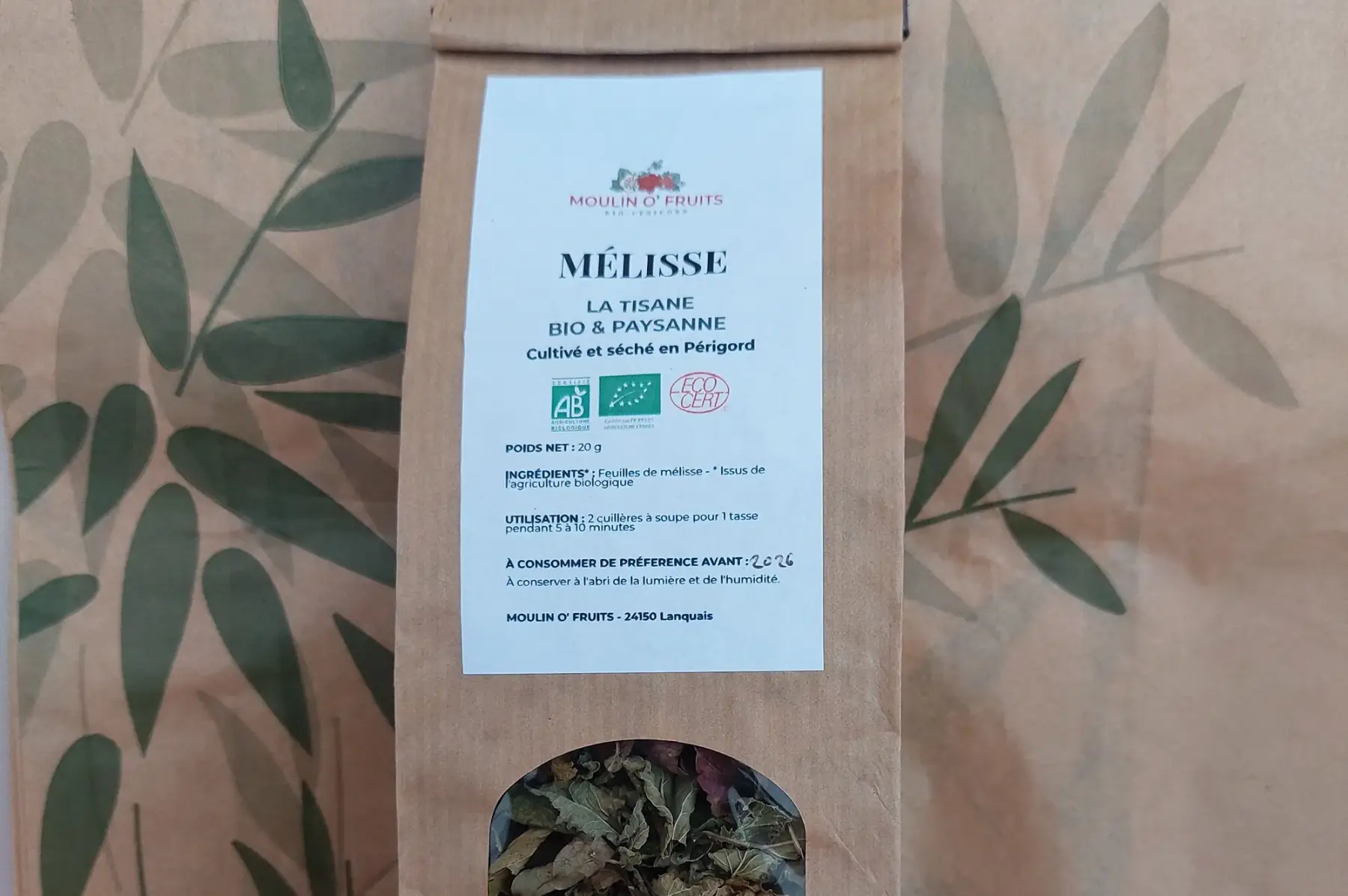 Tisane Mélisse Bio
