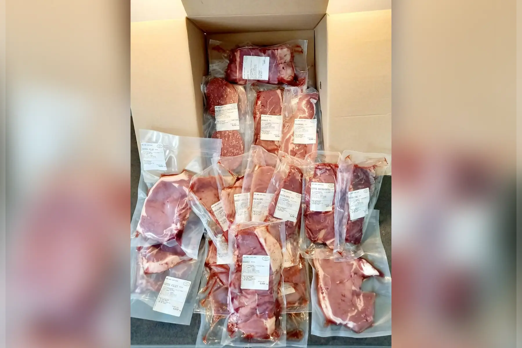 Colis de viande de veau 5 kg (selon disponibilité)