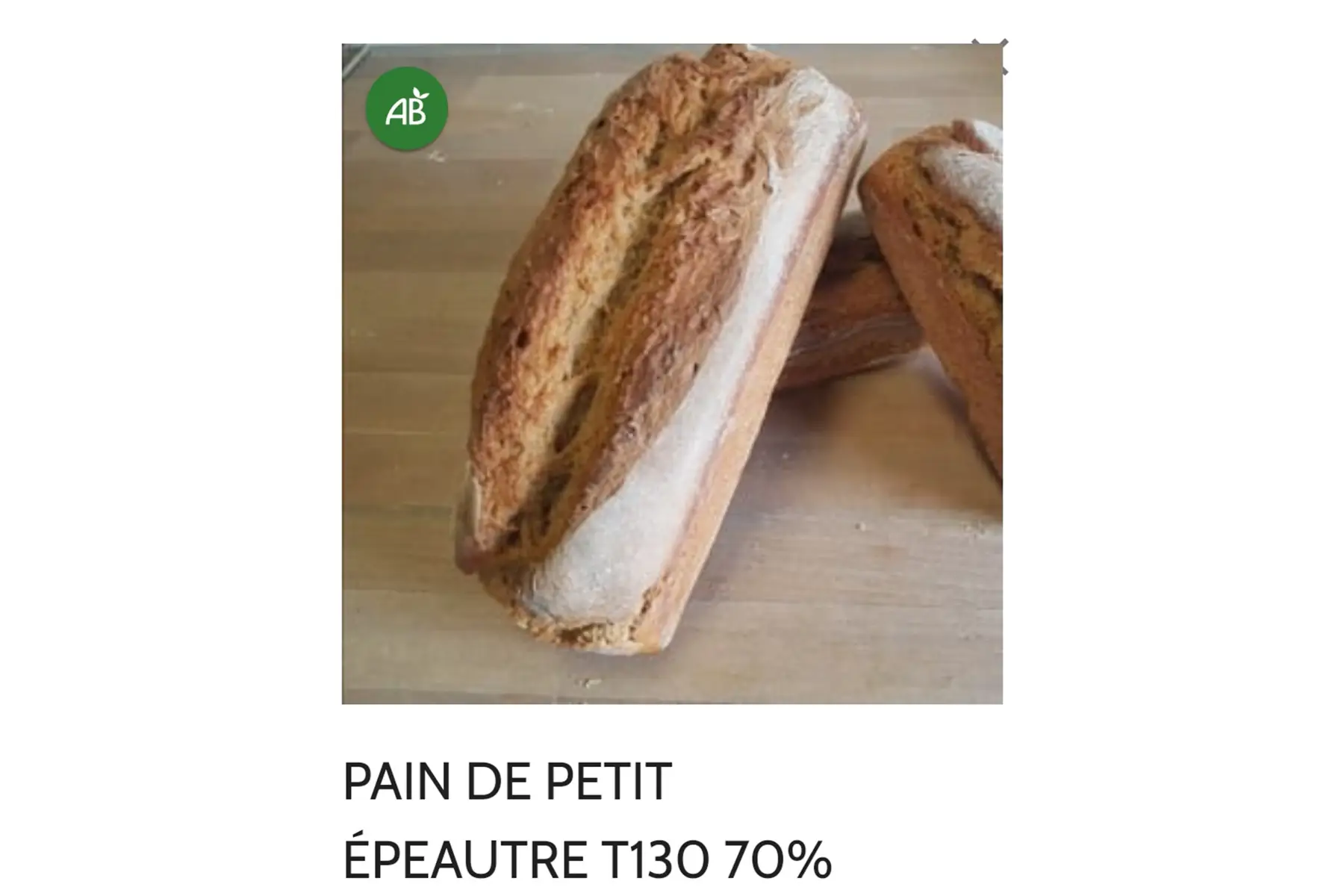 Petit Épeautre 70% 1kg moulé