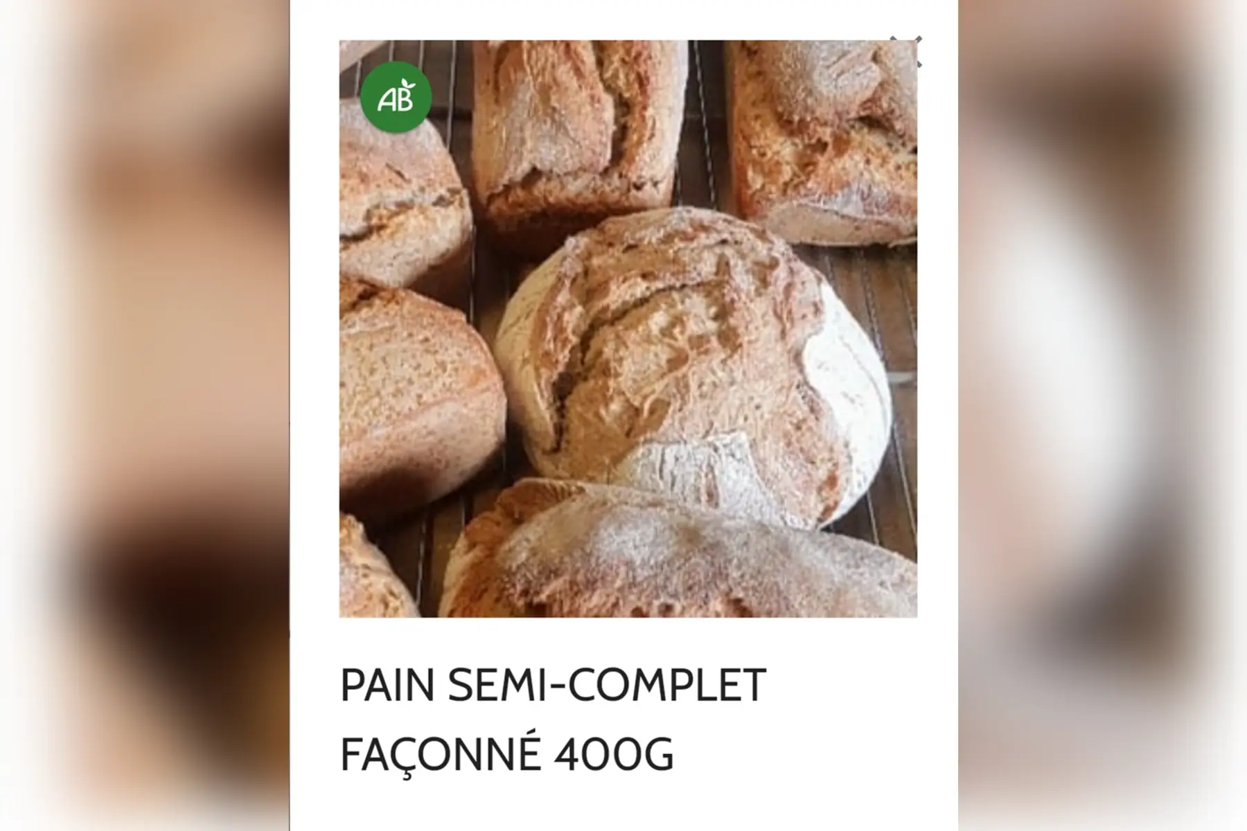 Semi-complet 400g façonné à la main