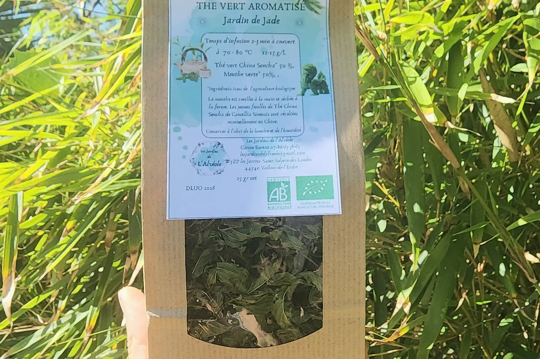 Thé vert aromatisé- Jardin de Jade