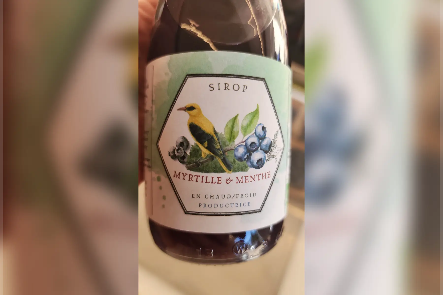 Sirop myrtille menthe