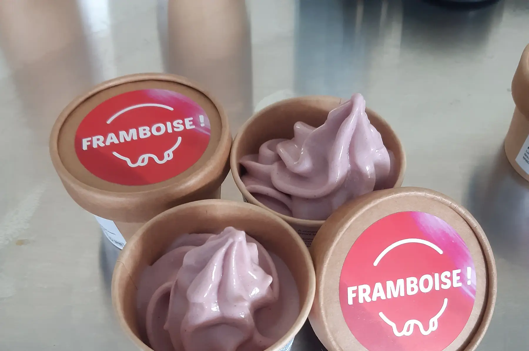 Creme glacée framboise