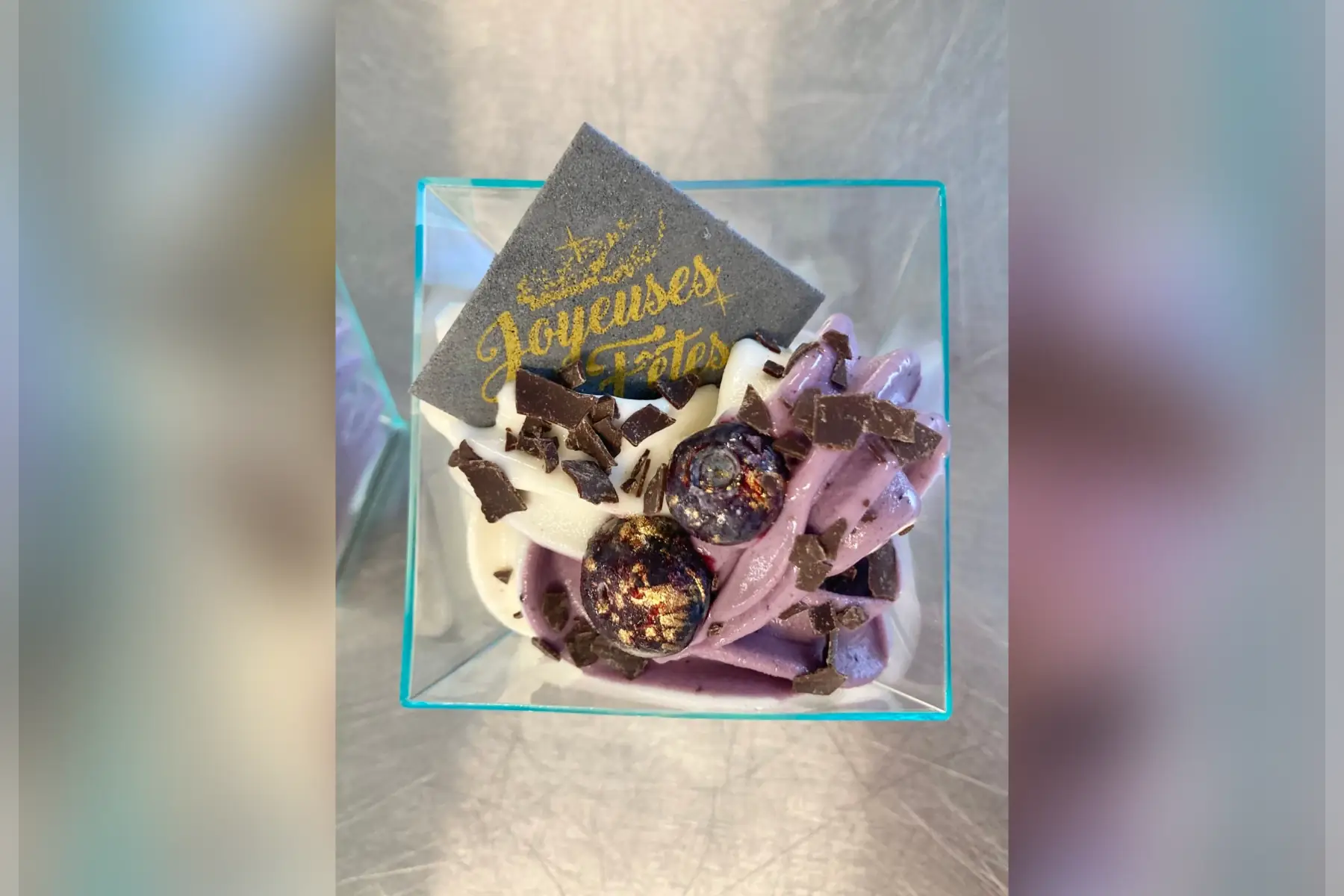 Verrine glacée Myrtille/skyr vanillé