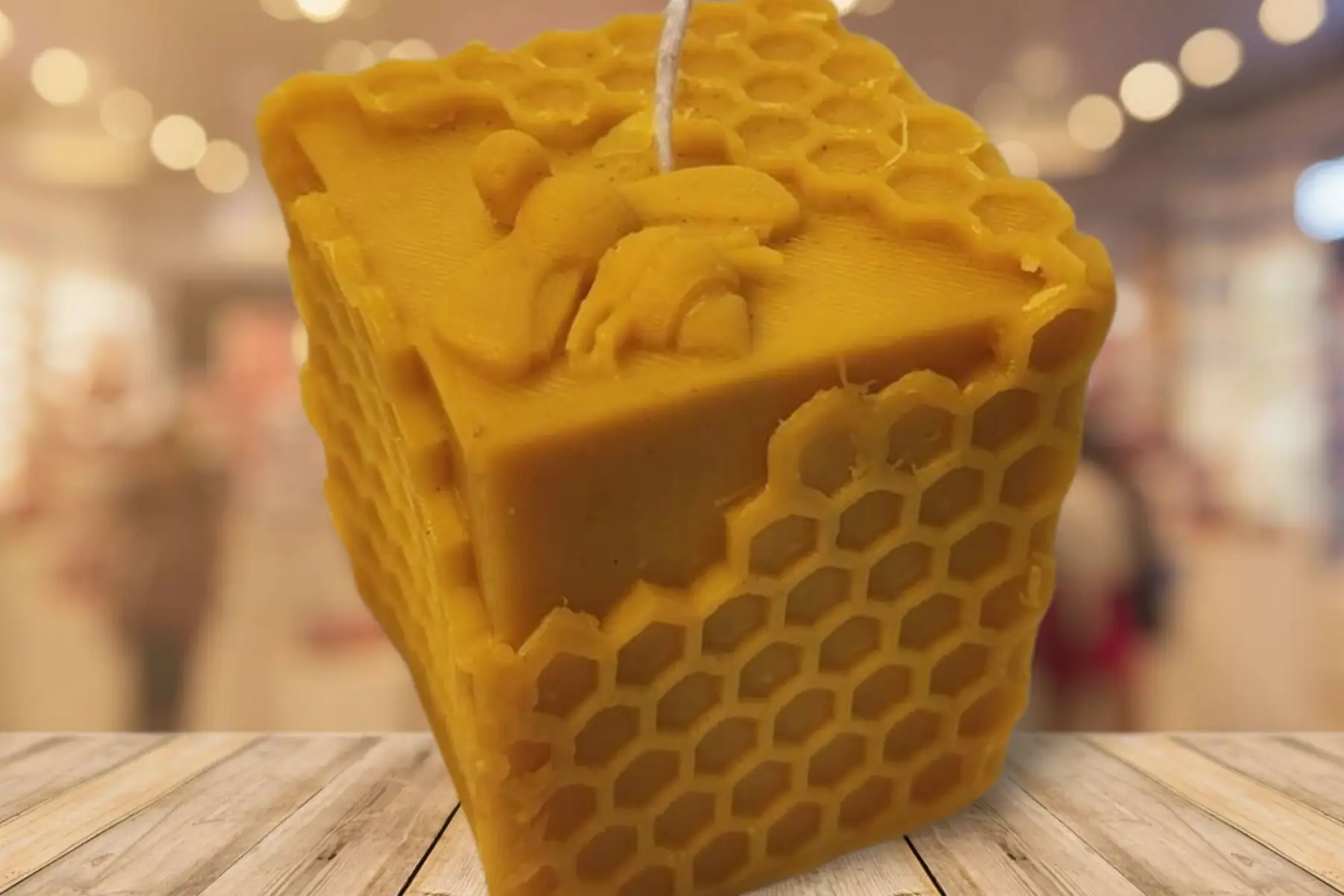 Cube - Bougie en cire d'abeille
