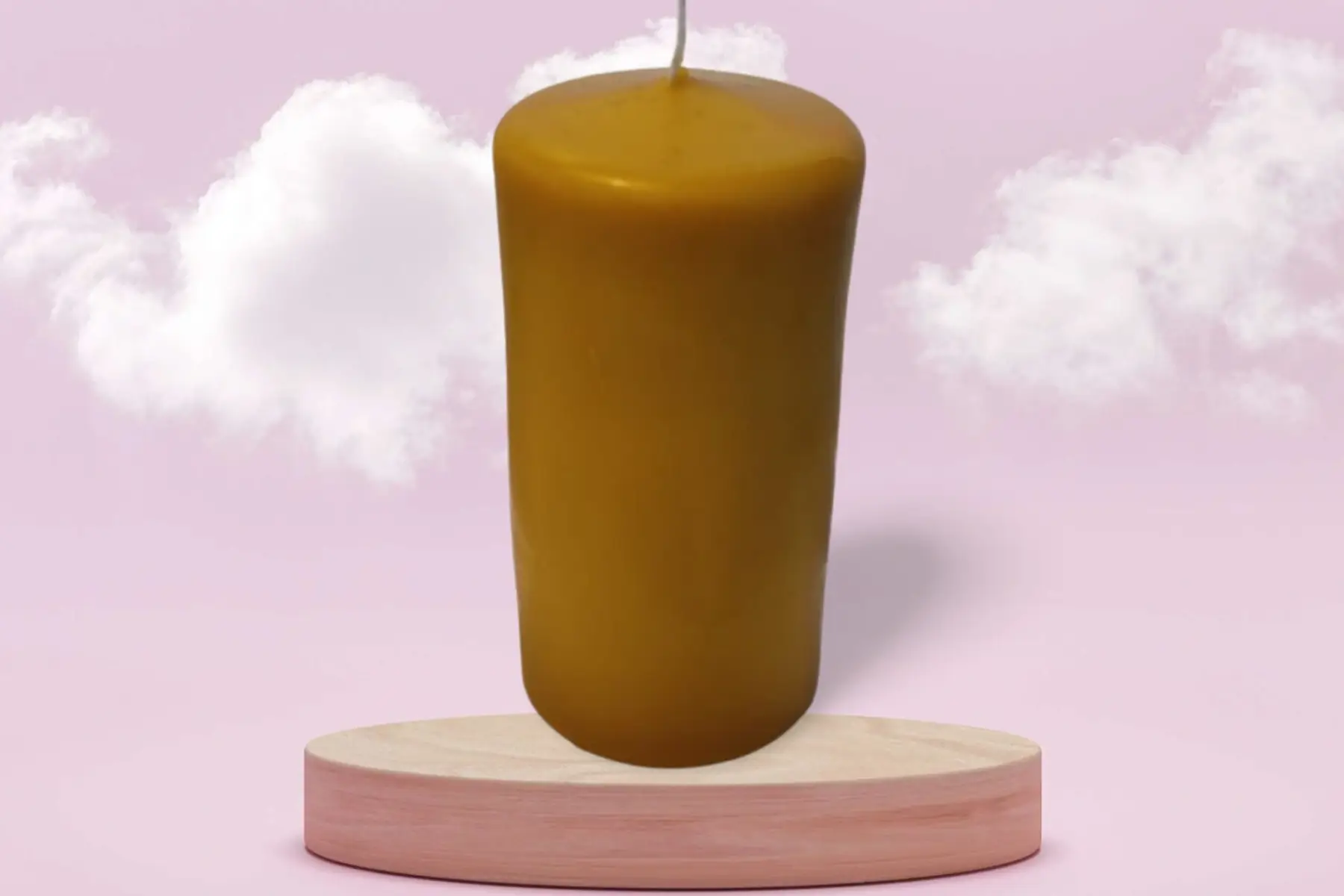 Pilier Lisse - Bougie en cire d'abeille