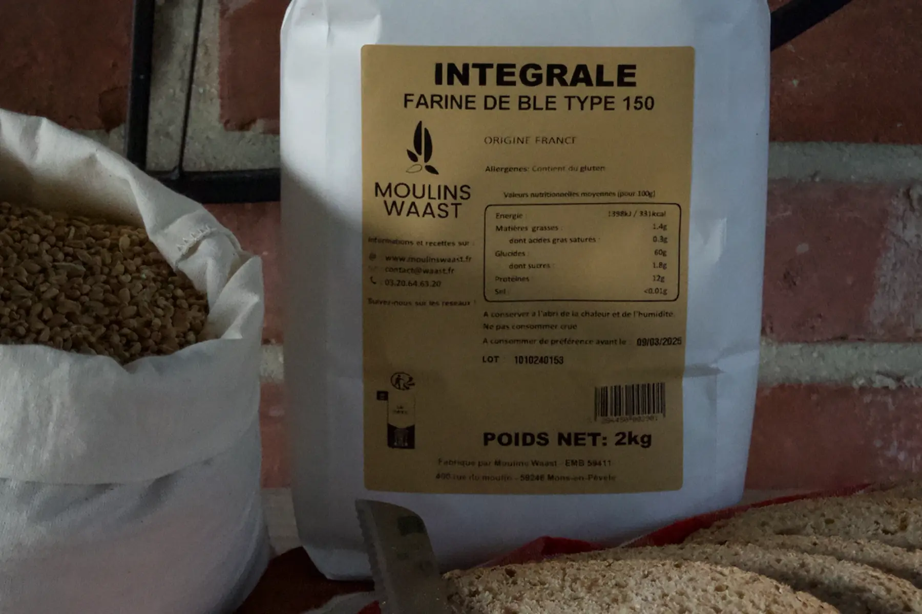 Farine de blé T150 réf Intégrale