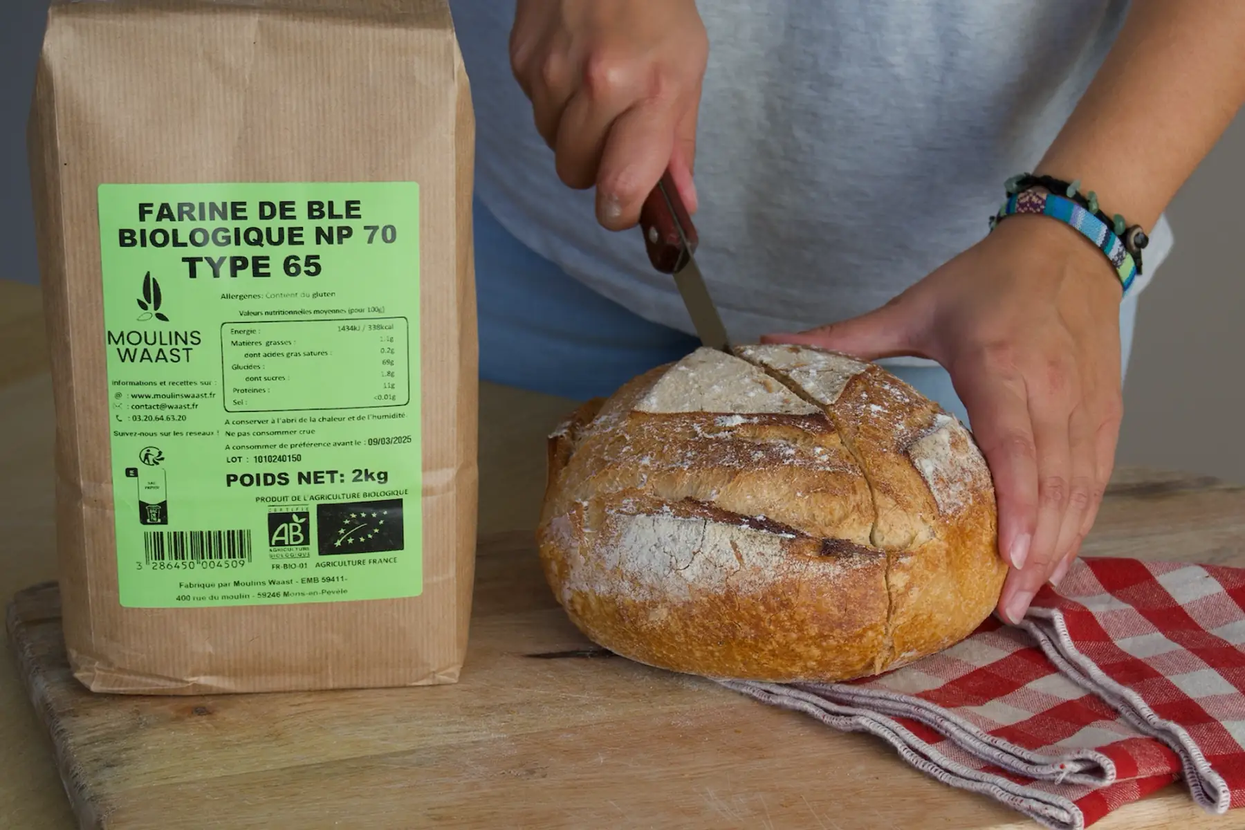 Farine de blé biologique T65