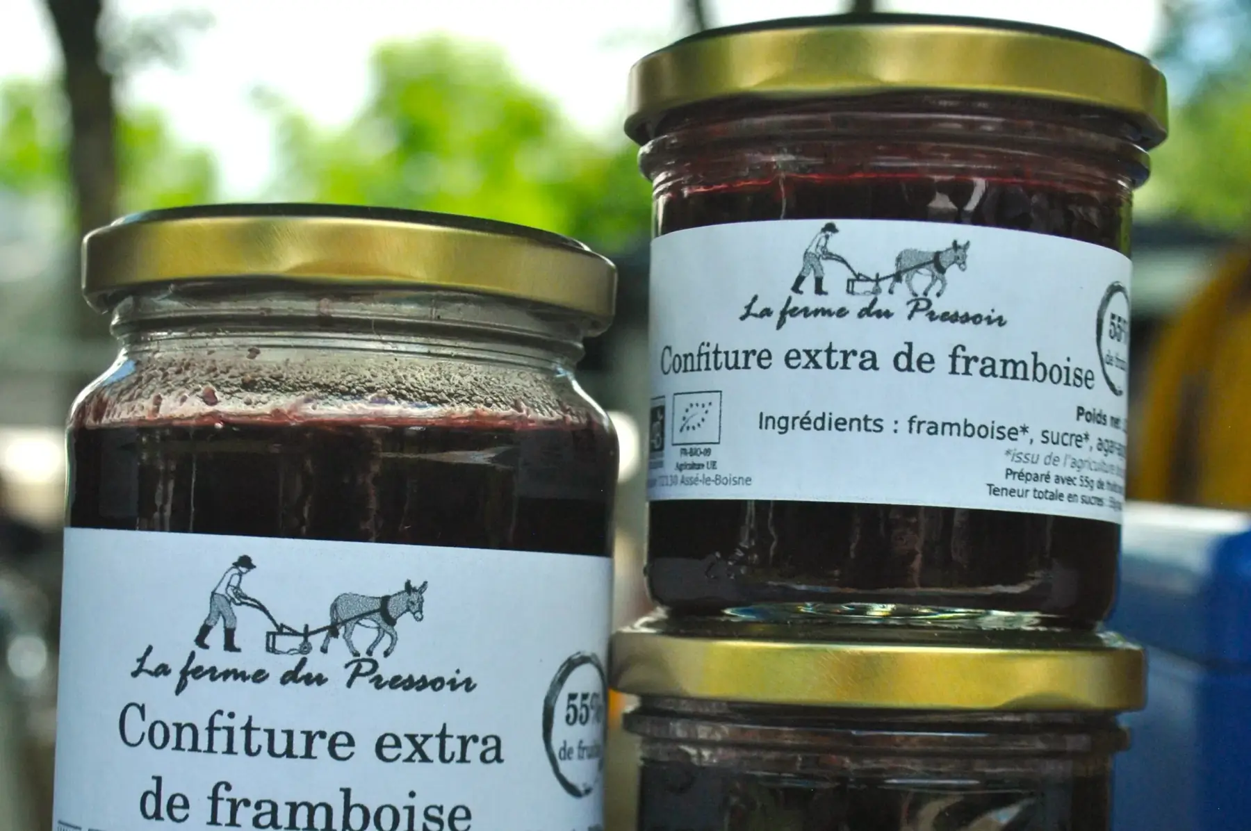 Confiture extra de framboise 55%