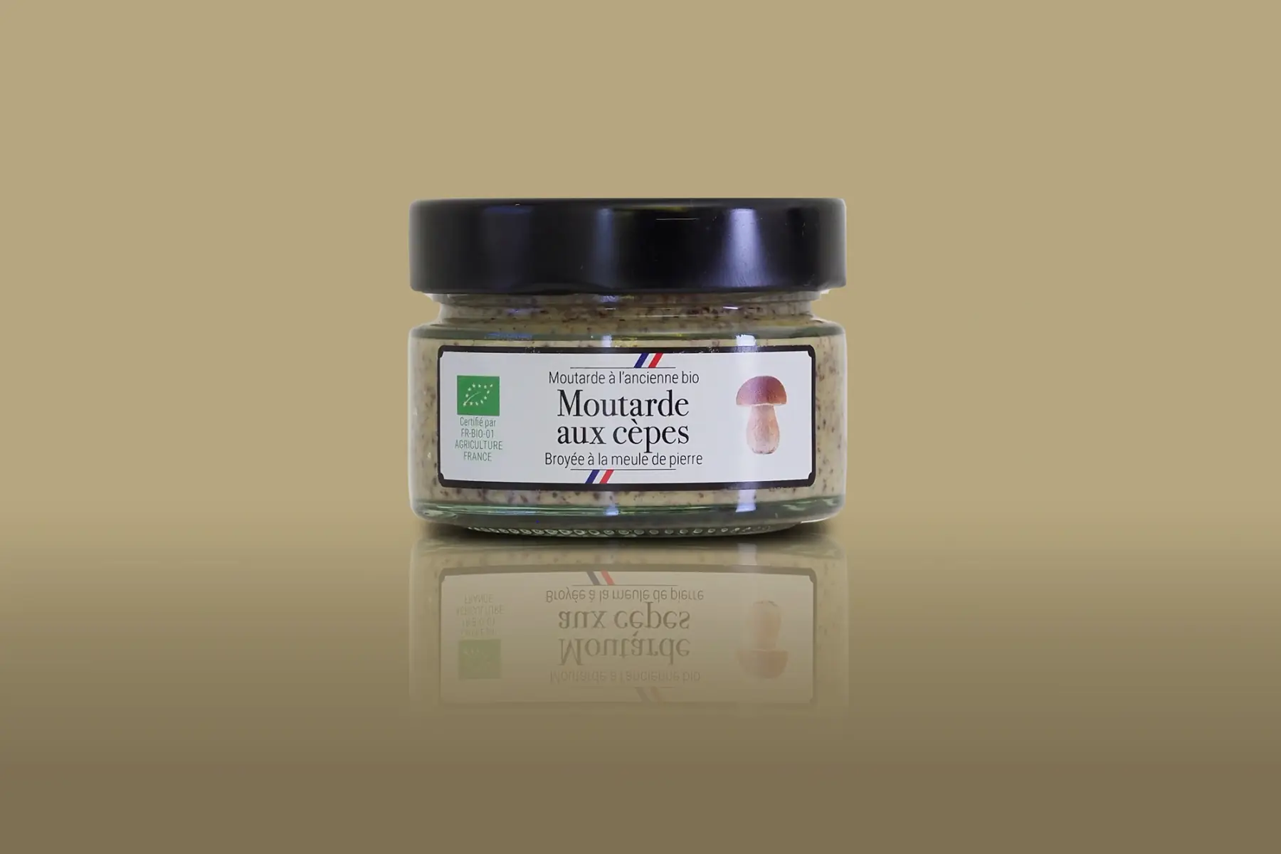 Moutarde à l'ancienne Bio aux cèpes sauvages d'Ariège